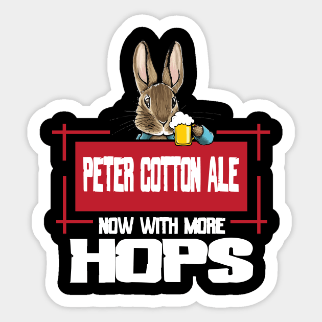 Peter Cotton Ale Funny Beer  Easter Sticker by SkivingtonAllanss